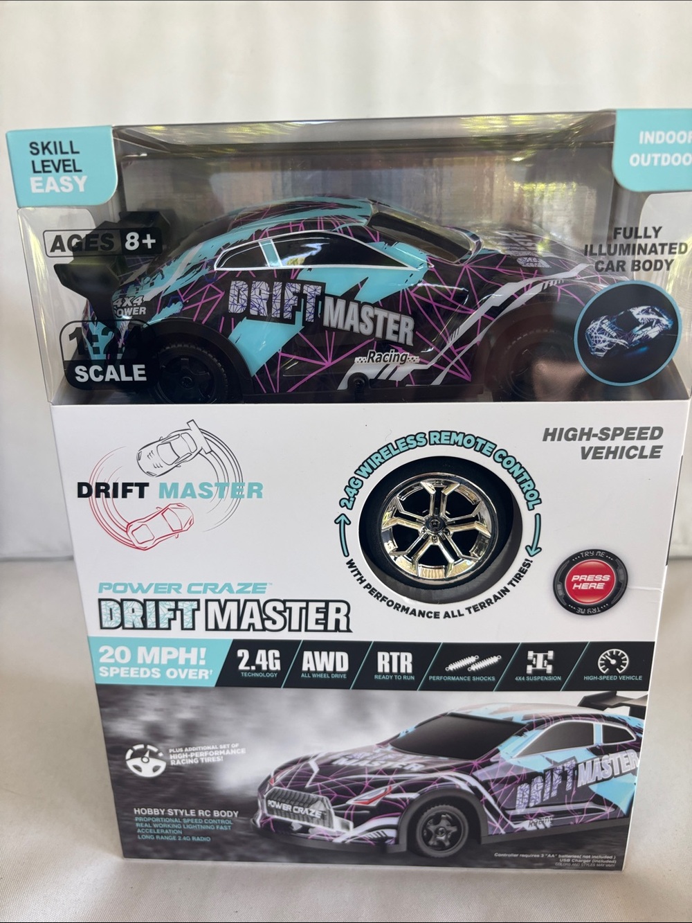 Remote Control Drift Car - Blue/Black